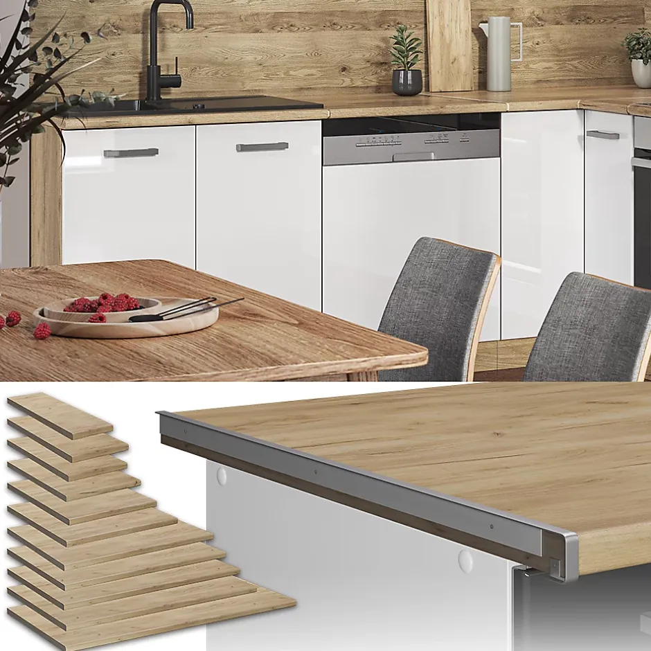 Vicco Plan de travail cuisine Chêne de force doré 97cm