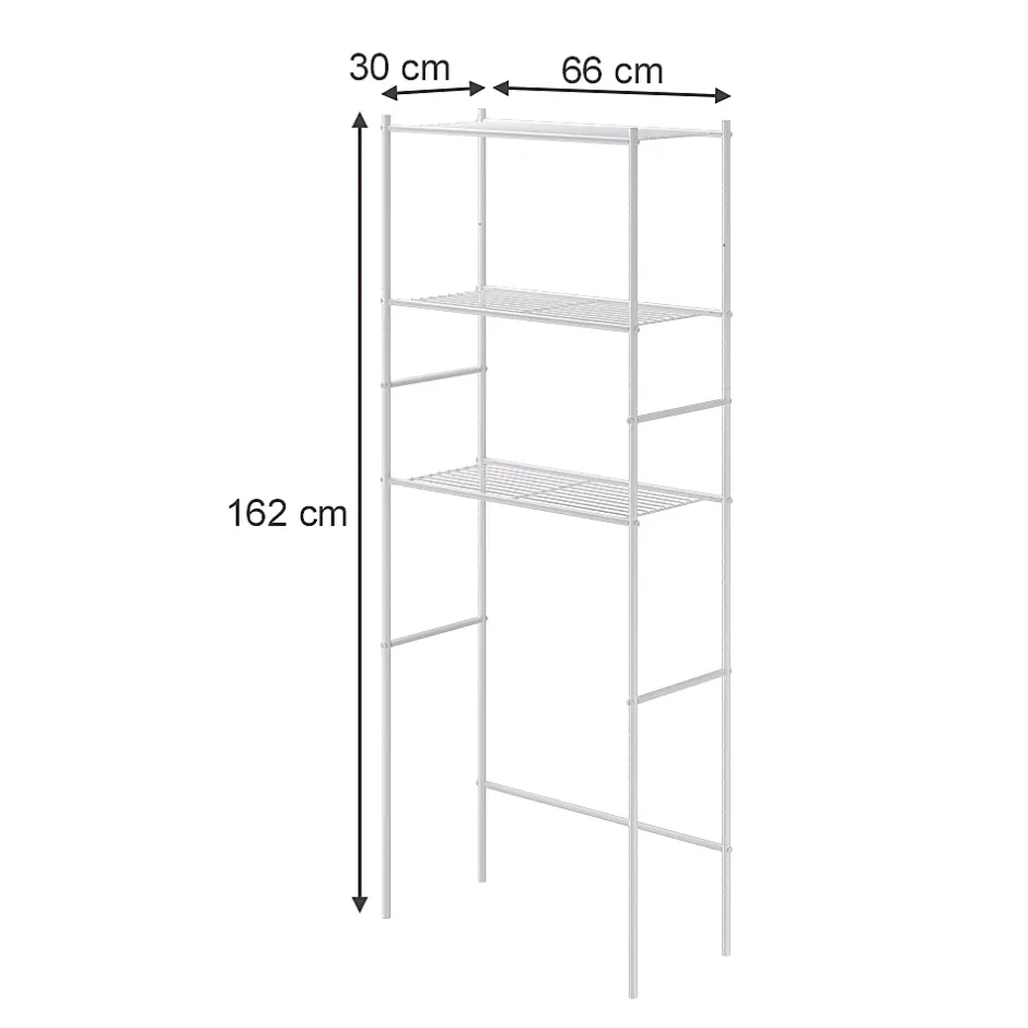 Vicco Étagère pour machine à laver Blanc 66x162cm
