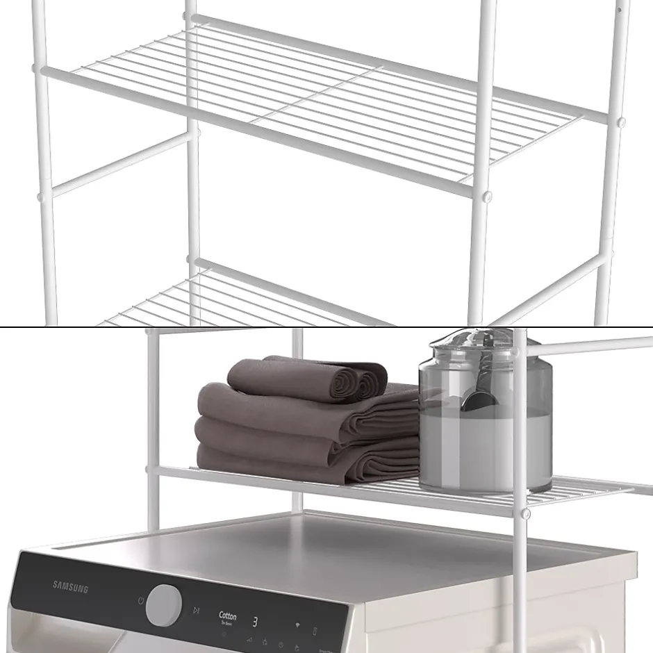 Vicco Étagère pour machine à laver Blanc 66x162cm