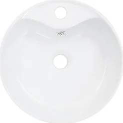 Vidaxl Lavabo avec Trop-Plein Lave-Mains Vasque à Poser Monter Salle de Bain Intérieur Salle d'Eau Cabine de Toilette Maison 14391