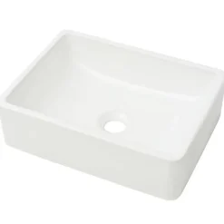 Vidaxl Lavabo Céramique Lave-Mains Vasque Evier pour Salle de Bain Toilette 142339* Lavabo