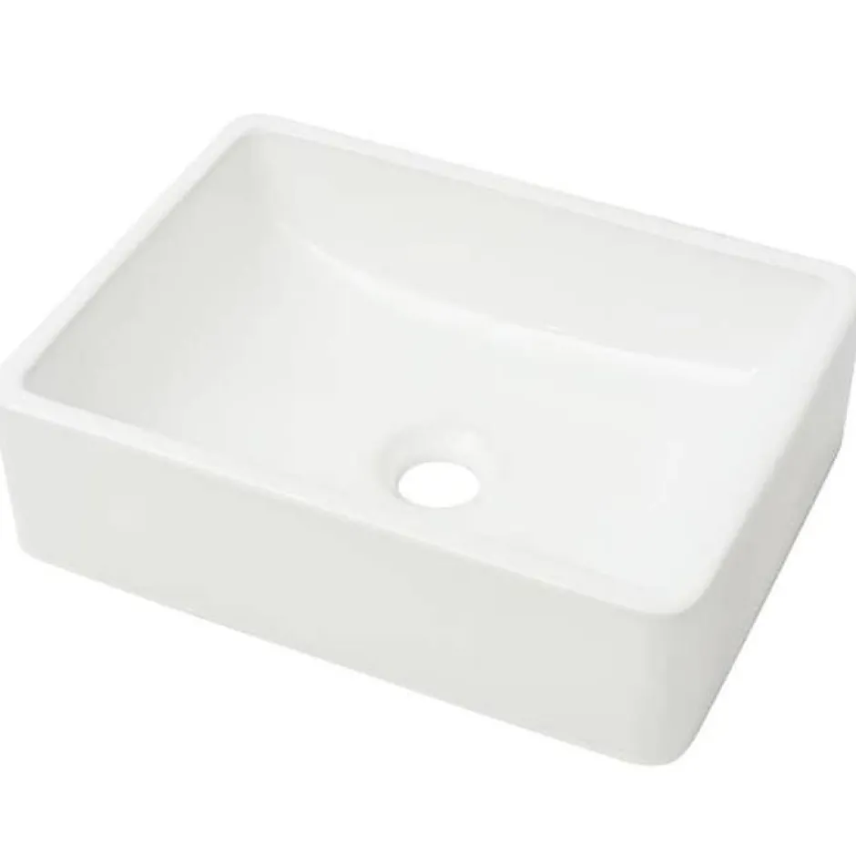 Vidaxl Lavabo Céramique Lave-Mains Vasque Evier pour Salle de Bain Toilette 142339* Lavabo
