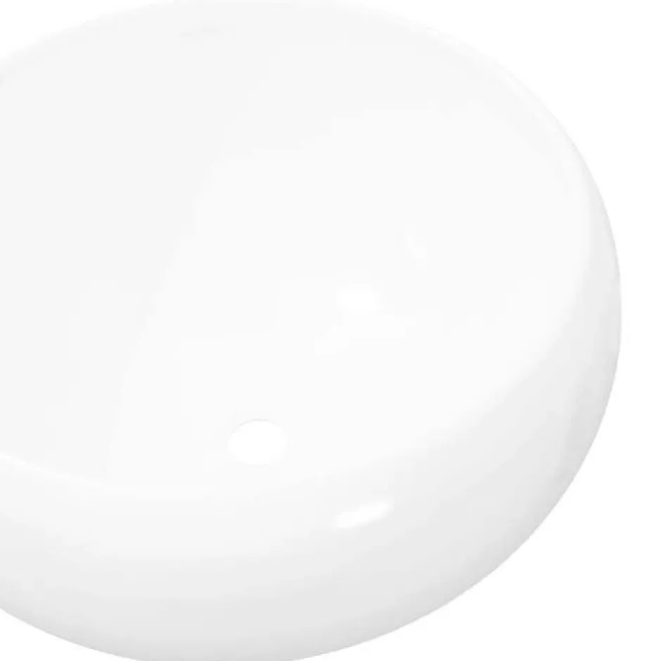 Vidaxl Lavabo Ronde Céramique Lave-Mains Vasque Evier pour Salle de Bain 142340