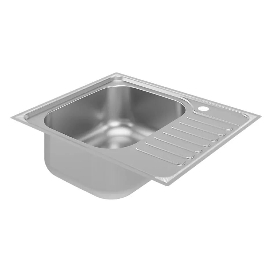 Évier compact de cuisine 1 cuve et 1 égouttoir XS en acier inoxydable Jabiri