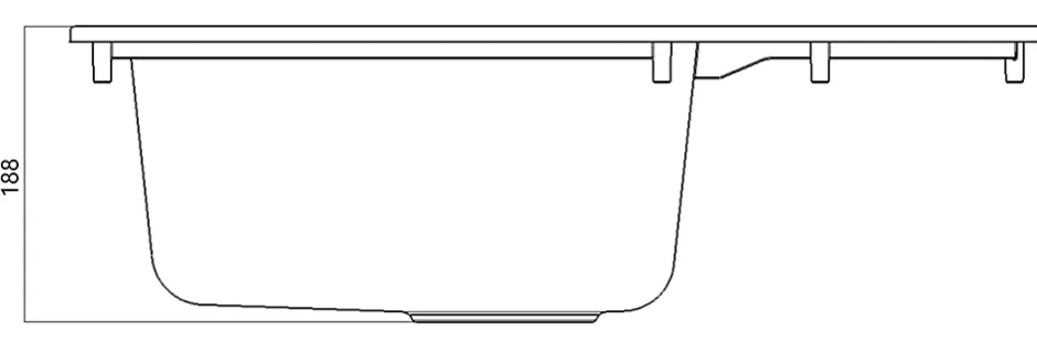 Nord Inox Évier compact en composite blanc 1 bac à encastrer Karta
