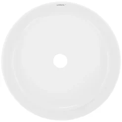 ECD Germany Évier céramique vasque a poser ronde moderne lave-mains salle de bain 355 mm