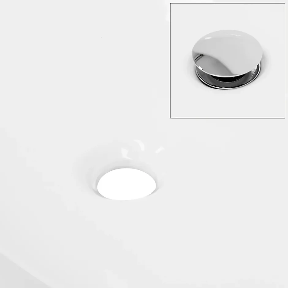 ECD Germany Évier céramique vasque a poser ronde moderne lave-mains salle de bain 355 mm