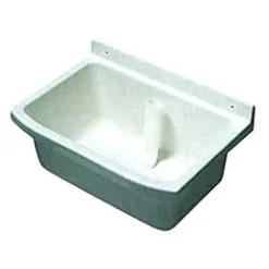 Évier de buanderie à suspendre en polypropylène coloris blanc marbré