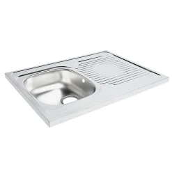 Évier de cuisine à poser 1 bac Mayr acier inoxydable gris* Evier Et Robinet De Buanderie