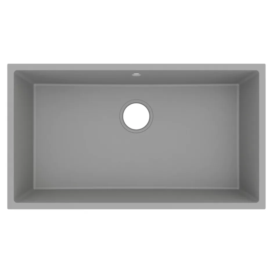 GoodHome Évier de cuisine en composite de quartz gris 1 bac à encastrer Sorrel* Evier Et Robinet De Buanderie