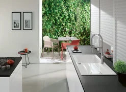 Villeroy & Boch Évier de cuisine en céramique 1 cuve à encastrer Collection blanc brillant* Evier Et Robinet De Buanderie