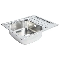 Cooke & Lewis Évier de cuisine en inox poli 1 bac à encastrer Sagan