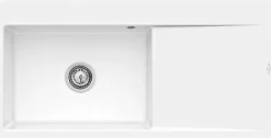 Villeroy & Boch Évier en céramique 1 cuve à gauche à encastrer Subway Style blanc brillant* Evier Et Robinet De Buanderie