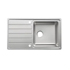 Cooke & Lewis Évier en inox 1 bac à encastrer Apollonia