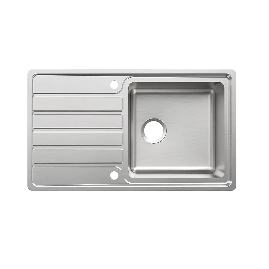 Cooke & Lewis Évier en inox 1 bac à encastrer Apollonia