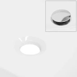 ECD Germany Évier lavabo vasque a poser ovale céramique lave-mains salle de bain 630x420 mm* Vasque À Poser