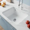 Villeroy & Boch Évier sous-plan en céramique 1 cuve à encastrer Subway blanc brillant