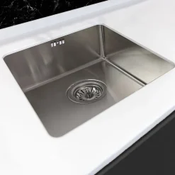 Essebagno Évier sous-plan en inox 1 bac à encastrer Luisa 55