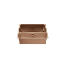 Essebagno Évier sous-plan en inox finition cuivre 1 bac à encastrer Inoxa 54* Evier Et Robinet De Buanderie