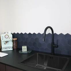 Essebagno Évier sous-plan en inox finition noir mat 1 bac à encastrer Inoxa 54