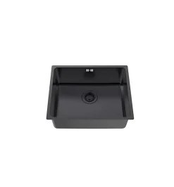 Essebagno Évier sous-plan en inox finition noir mat 1 bac à encastrer Inoxa 54