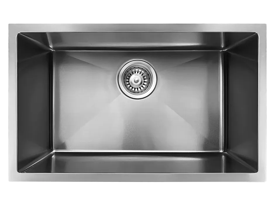 Essebagno Évier sous-plan en inox finition gun métal 1 bac à encastrer 76* Evier Et Robinet De Buanderie