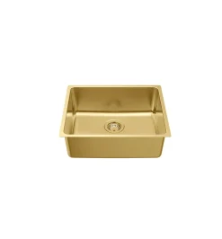 Essebagno Évier sous-plan en inox finition or 1 bac à encastrer Inoxa 54
