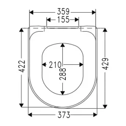 Villeroy & Boch Abattant amovible avec frein de chute (pour cuvette Arceau), Duroplast (8M31S101)