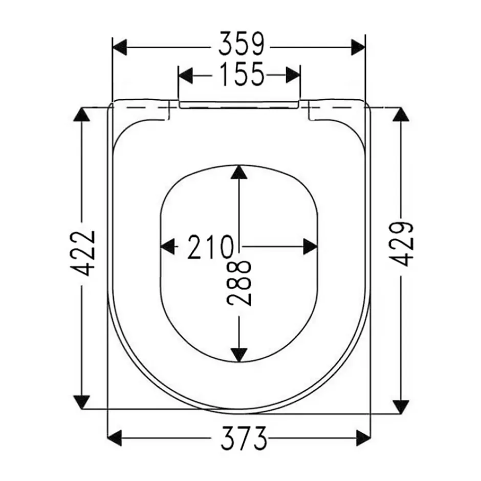 Villeroy & Boch Abattant amovible avec frein de chute (pour cuvette Arceau), Duroplast (8M31S101)