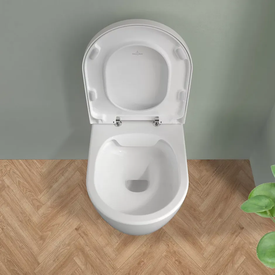Villeroy & Boch Abattant amovible avec frein de chute (pour cuvette Arceau), Duroplast (8M31S101)