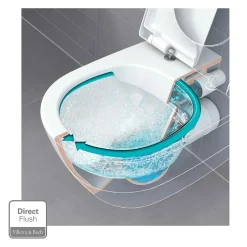 Villeroy & Boch Architectura, Combipack Cuvette suspendue à fond creux sans bride, avec abattant frein de chute* Wc Suspendu