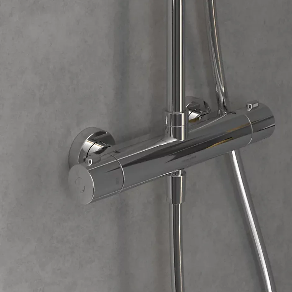 Villeroy & Boch Colonne de douche 230, avec mitigeur thermostatique et douchette 3 jets Chrome* Colonne De Douche Hydromassante