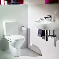 Villeroy & Boch O.novo, Combipack WC à poser sans bride modèle sur pied, céramique blanc* Wc À Poser