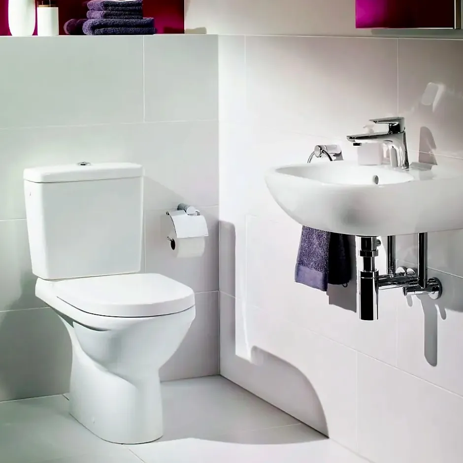 Villeroy & Boch O.novo, Combipack WC à poser sans bride modèle sur pied, céramique blanc* Wc À Poser