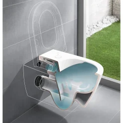 Villeroy & Boch O.novo, Cuvette suspendue sans bride, avec abattant amovible et frein de chute
