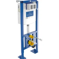 Villeroy & Boch Pack Bâti-support autoportant ViConnect + Plaque de commande chromée mat + Cuvette suspendue O.Novo