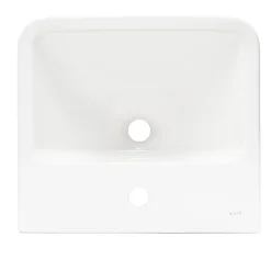 Vitra Integra Lavabo suspendu 50x43 cm avec trou pour robinetterie au milieu, Blanc (7048-003-0001)