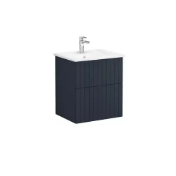 Vitra Meuble de salle de bain avec lavabo Root 60x67x46 cm bleu mat (ROOTG60BINTS)