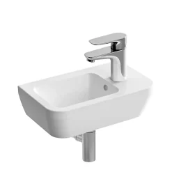 Vitra Set Lave-mains 37x22 cm avec trou pour robinetterie sur la droite + siphon (7091-003-0029-SET)* Lavabo