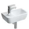 Vitra Set Lave-mains 37x22 cm, trou pour robinet à gauche + siphon (7090-003-0028-SET)