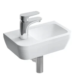 Vitra Set Lave-mains 37x22 cm, trou pour robinet à gauche + siphon (7090-003-0028-SET)