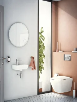 Vitra Set Lave-mains 37x22 cm, trou pour robinet à gauche + siphon (7090-003-0028-SET)