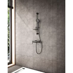 Vitra Bliss set de douche noir mat (douchette, flexible et barre)