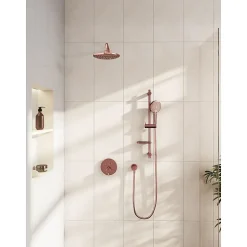 Vitra Bliss set de douche Cuivre (douchette, flexible et barre)* Colonne De Douche Sans Robinetterie