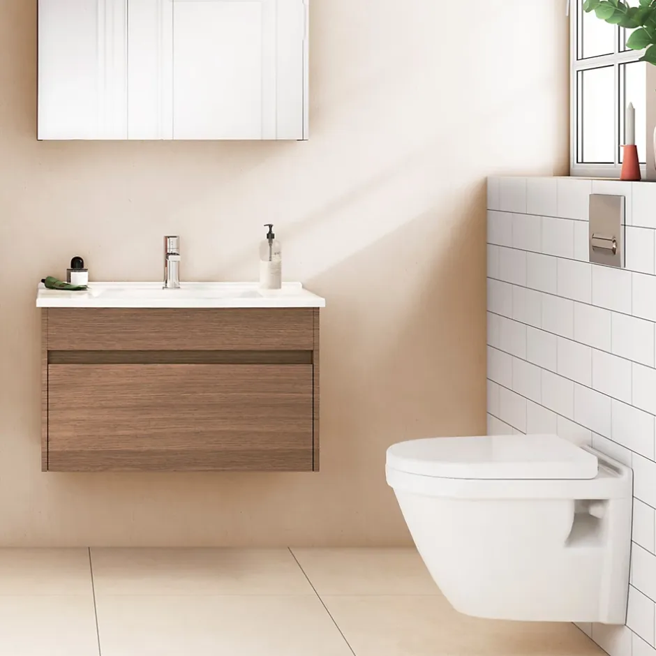 Vitra Pack WC S50 suspendu sans bride abattant fermeture douce 3/6L 7740B0036037* Wc Suspendu