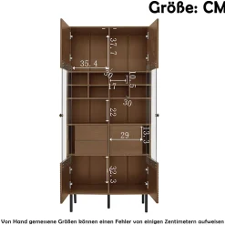 ProximaX Vitrine multibranches avec façade en verre, étagères à plusieurs niveaux et tiroir dissimulé, pour salle de bain, salon ou bureau* Meuble Wc