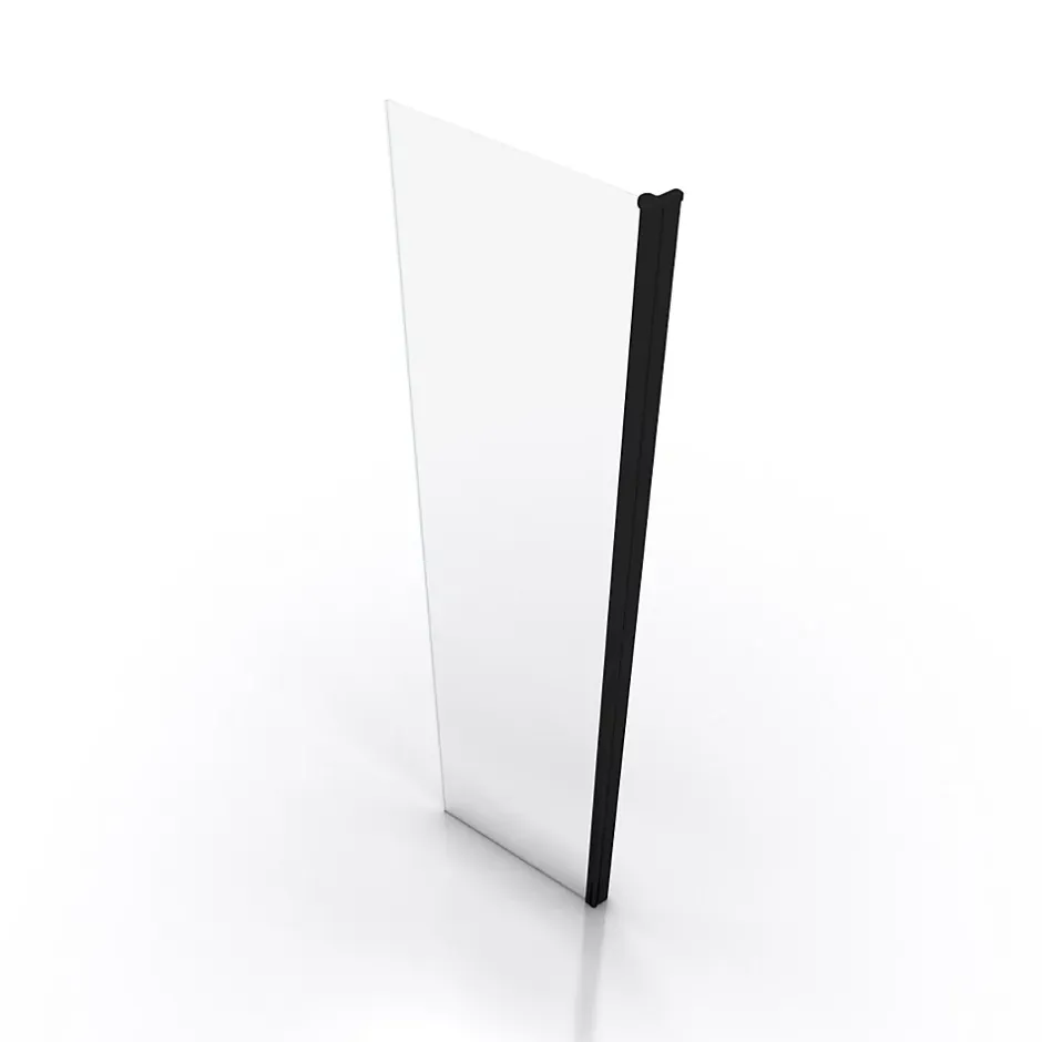 Aurlane Volet pivotant pour paroi de douche fixe - 40x200cm - Verre transparent 6mm - Profile Noir Mat* Paroi De Douche