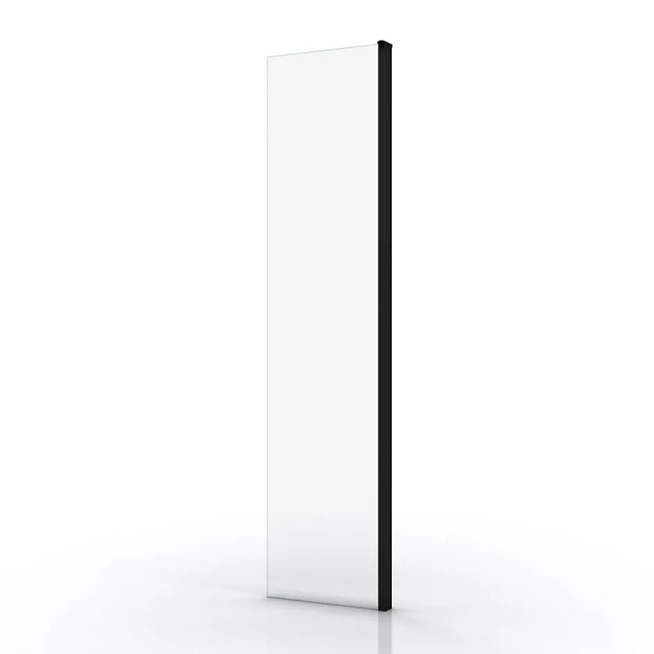 Aurlane Volet pivotant pour paroi de douche fixe - 40x200cm - Verre transparent 6mm - Profile Noir Mat* Paroi De Douche