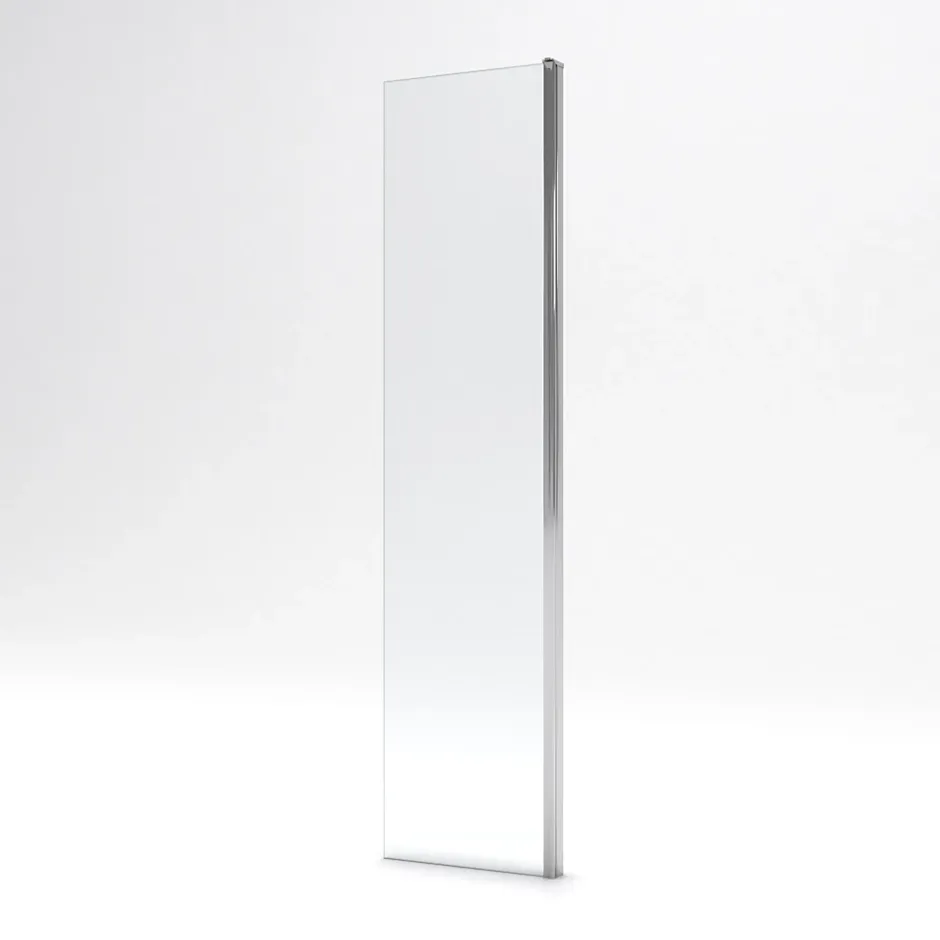 Aurlane Volet pivotant pour paroi de douche fixe - 40x200cm - Verre transparent 6mm - Profile Chromé