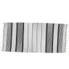 Vivezen Véritable fouta Tunisienne 1m x 2m tissage à plat 100% coton 380g - Blanc cassé et gris foncé -* Serviette De Bain